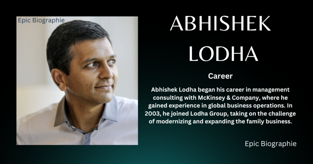 Career of Abhishek Lodha